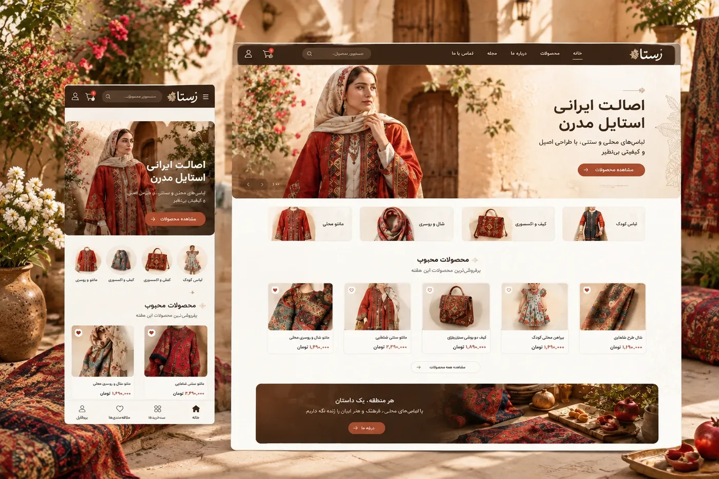 نمونهکار پروژهی مفهومی ۱ — فروشگاه لباس محلی